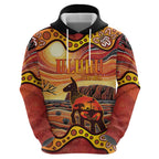 Northern Territory Uluru Hoodie Ayers Rock Kangaroo Aboriginal Art