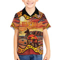 Northern Territory Uluru Kid Hawaiian Shirt Ayers Rock Kangaroo Aboriginal Art
