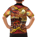 Northern Territory Uluru Kid Hawaiian Shirt Ayers Rock Kangaroo Aboriginal Art