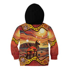 Northern Territory Uluru Kid Hoodie Ayers Rock Kangaroo Aboriginal Art
