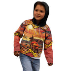 Northern Territory Uluru Kid Hoodie Ayers Rock Kangaroo Aboriginal Art