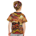 Northern Territory Uluru Kid T Shirt Ayers Rock Kangaroo Aboriginal Art