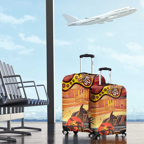 Northern Territory Uluru Luggage Cover Ayers Rock Kangaroo Aboriginal Art