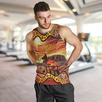 Northern Territory Uluru Men Tank Top Ayers Rock Kangaroo Aboriginal Art