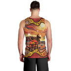 Northern Territory Uluru Men Tank Top Ayers Rock Kangaroo Aboriginal Art