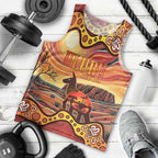 Northern Territory Uluru Men Tank Top Ayers Rock Kangaroo Aboriginal Art