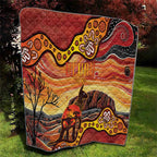 Northern Territory Uluru Quilt Ayers Rock Kangaroo Aboriginal Art
