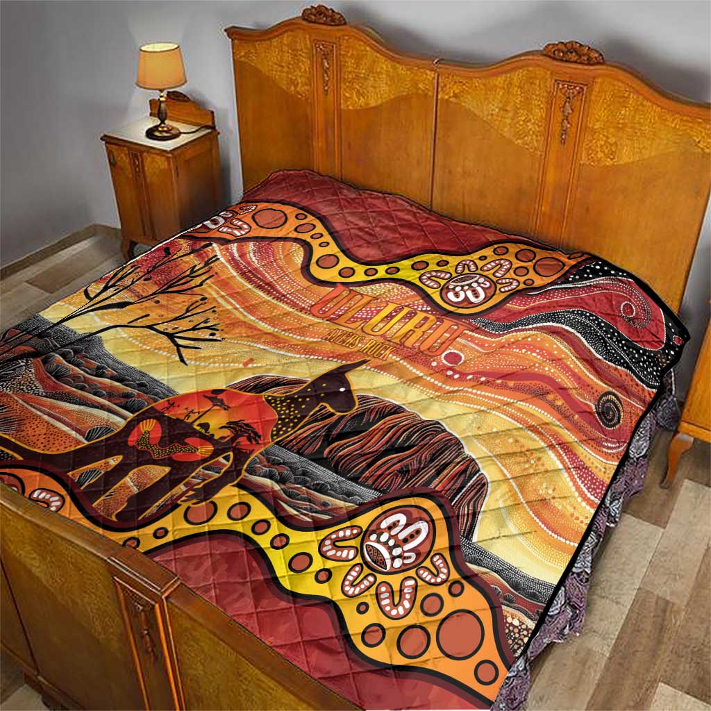 Northern Territory Uluru Quilt Ayers Rock Kangaroo Aboriginal Art