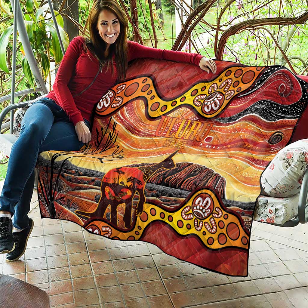 Northern Territory Uluru Quilt Ayers Rock Kangaroo Aboriginal Art