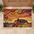 Northern Territory Uluru Rubber Doormat Ayers Rock Kangaroo Aboriginal Art