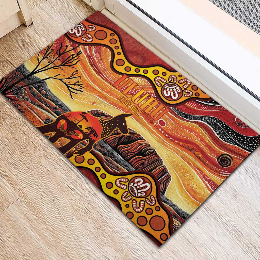 Northern Territory Uluru Rubber Doormat Ayers Rock Kangaroo Aboriginal Art