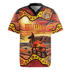 Northern Territory Uluru Rugby Jersey Ayers Rock Kangaroo Aboriginal Art