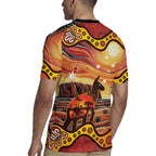 Northern Territory Uluru Rugby Jersey Ayers Rock Kangaroo Aboriginal Art