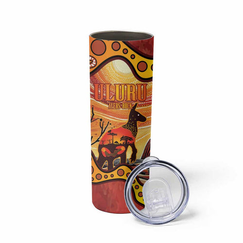 Northern Territory Uluru Skinny Tumbler Ayers Rock Kangaroo Aboriginal Art