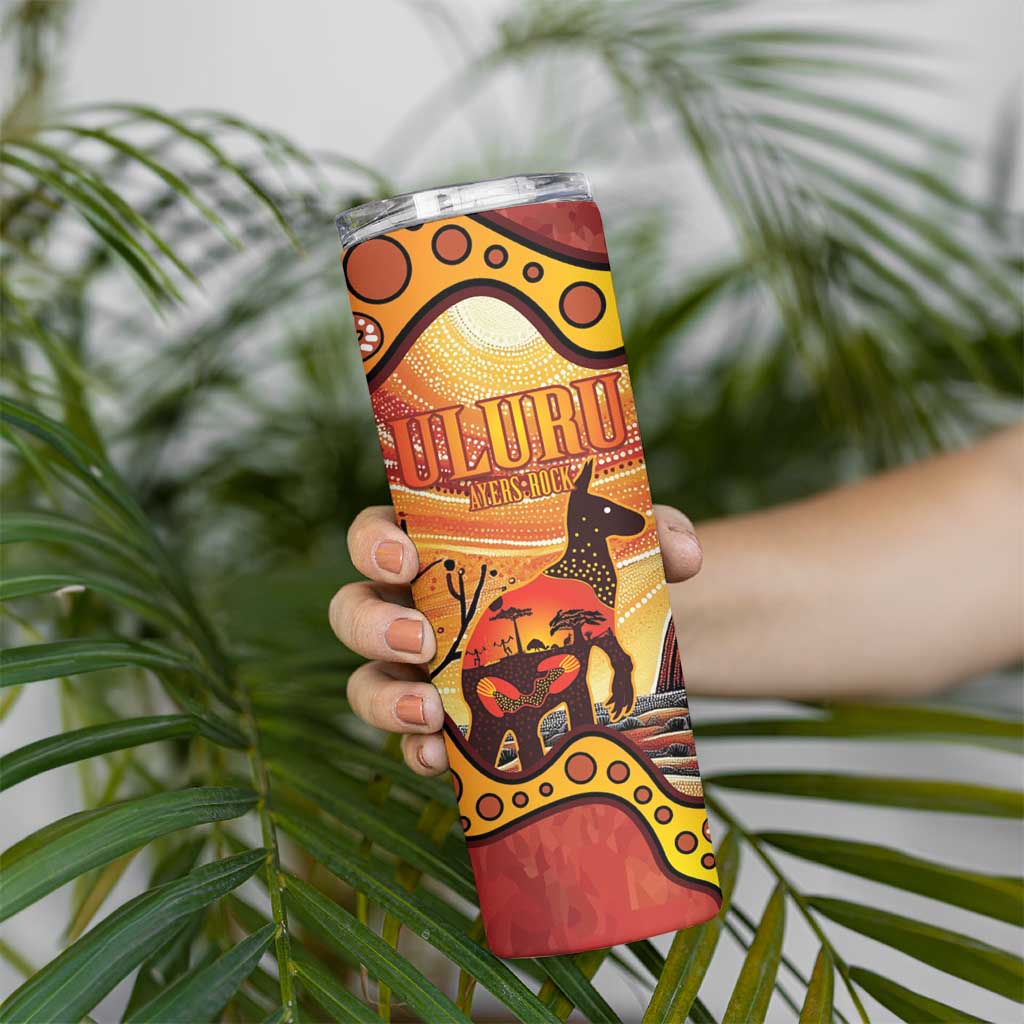 Northern Territory Uluru Skinny Tumbler Ayers Rock Kangaroo Aboriginal Art
