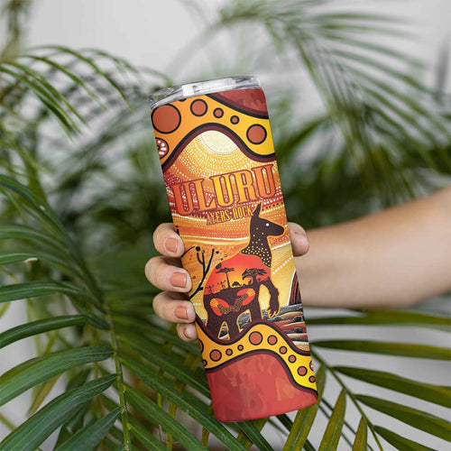 Northern Territory Uluru Skinny Tumbler Ayers Rock Kangaroo Aboriginal Art