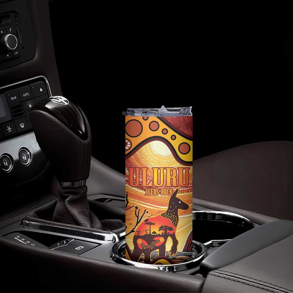 Northern Territory Uluru Skinny Tumbler Ayers Rock Kangaroo Aboriginal Art