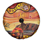 Northern Territory Uluru Spare Tire Cover Ayers Rock Kangaroo Aboriginal Art