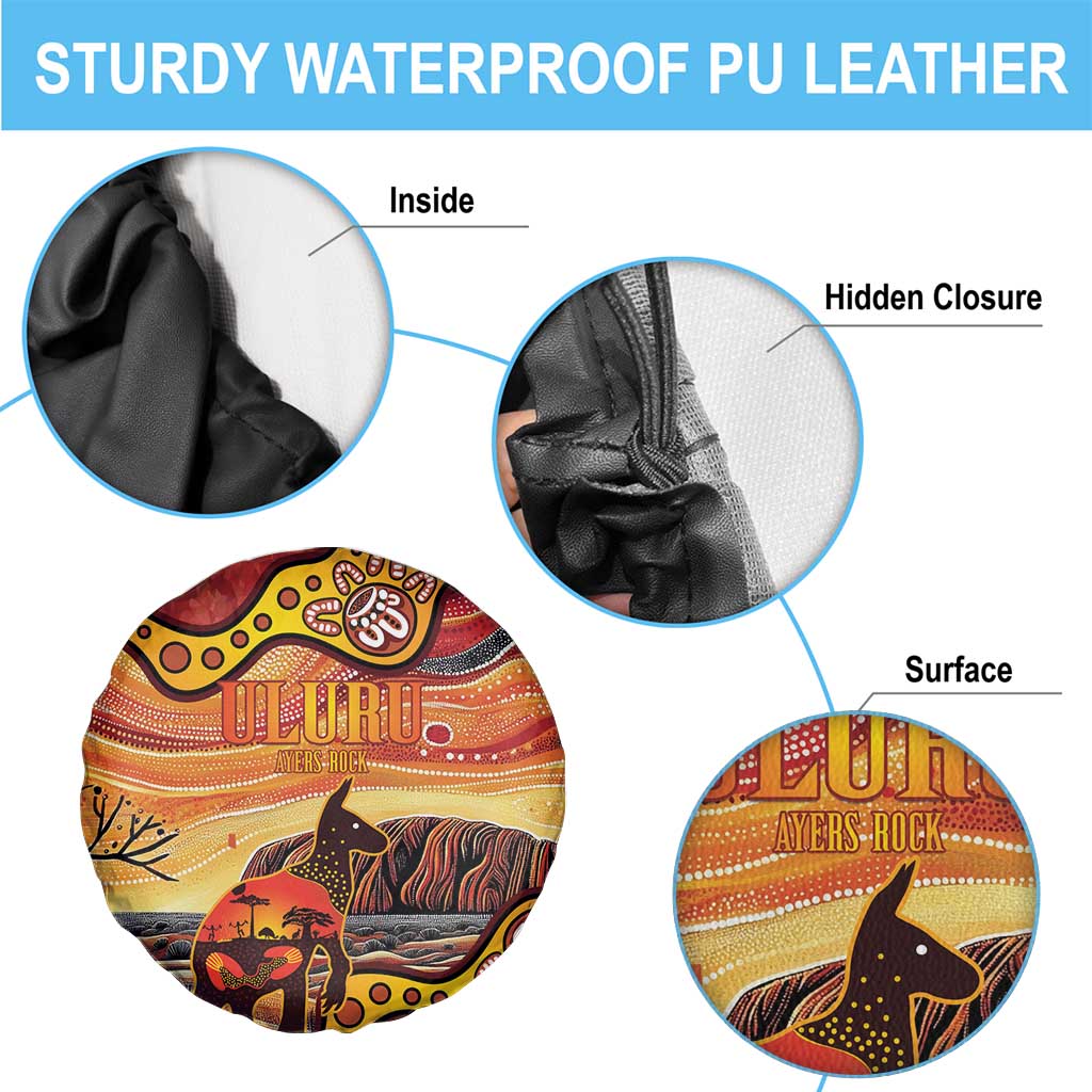 Northern Territory Uluru Spare Tire Cover Ayers Rock Kangaroo Aboriginal Art