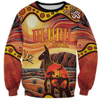 Northern Territory Uluru Sweatshirt Ayers Rock Kangaroo Aboriginal Art