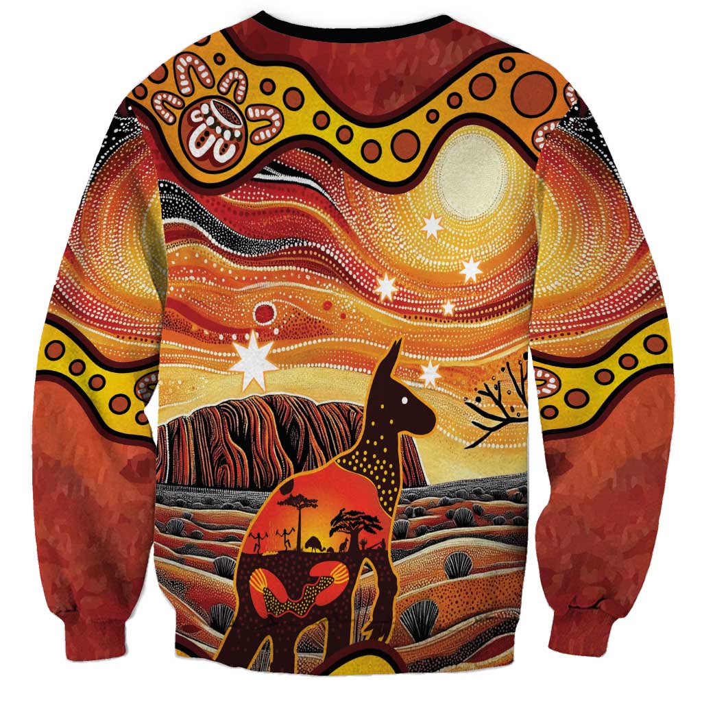 Northern Territory Uluru Sweatshirt Ayers Rock Kangaroo Aboriginal Art