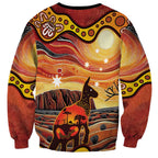 Northern Territory Uluru Sweatshirt Ayers Rock Kangaroo Aboriginal Art