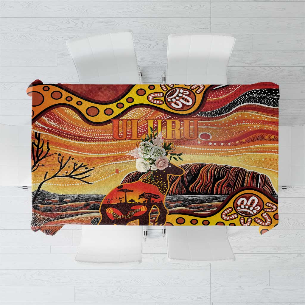Northern Territory Uluru Tablecloth Ayers Rock Kangaroo Aboriginal Art