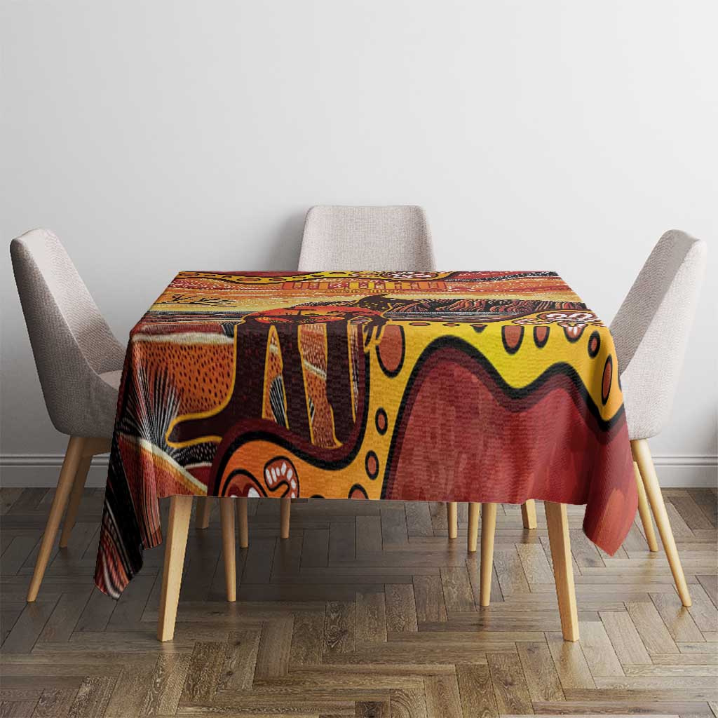 Northern Territory Uluru Tablecloth Ayers Rock Kangaroo Aboriginal Art
