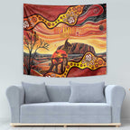 Northern Territory Uluru Tapestry Ayers Rock Kangaroo Aboriginal Art