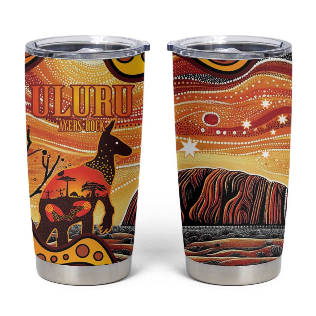 Northern Territory Uluru Tumbler Cup Ayers Rock Kangaroo Aboriginal Art