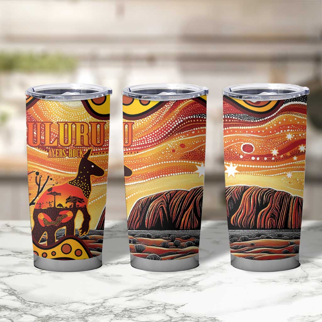 Northern Territory Uluru Tumbler Cup Ayers Rock Kangaroo Aboriginal Art