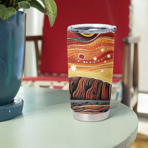 Northern Territory Uluru Tumbler Cup Ayers Rock Kangaroo Aboriginal Art