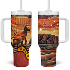 Northern Territory Uluru Tumbler With Handle Ayers Rock Kangaroo Aboriginal Art