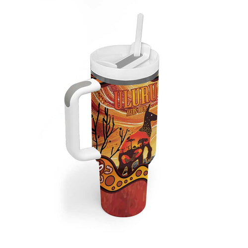 Northern Territory Uluru Tumbler With Handle Ayers Rock Kangaroo Aboriginal Art