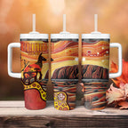 Northern Territory Uluru Tumbler With Handle Ayers Rock Kangaroo Aboriginal Art