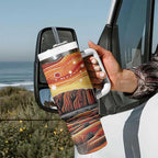 Northern Territory Uluru Tumbler With Handle Ayers Rock Kangaroo Aboriginal Art
