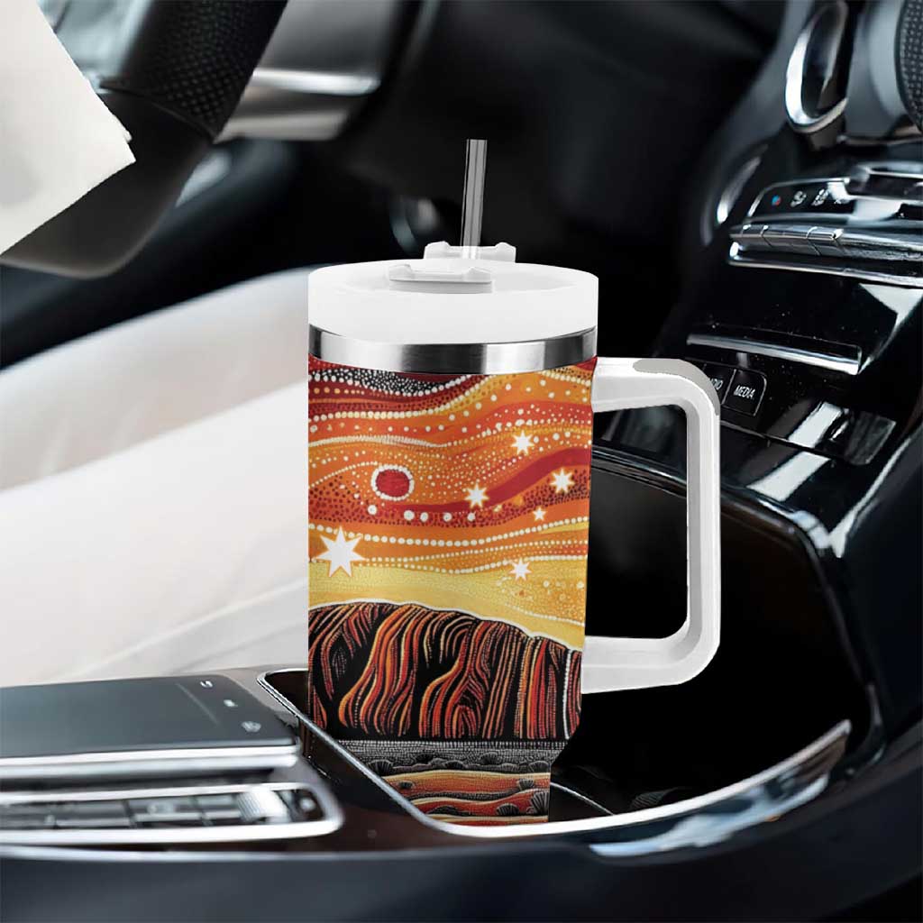 Northern Territory Uluru Tumbler With Handle Ayers Rock Kangaroo Aboriginal Art