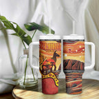 Northern Territory Uluru Tumbler With Handle Ayers Rock Kangaroo Aboriginal Art