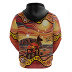 Northern Territory Uluru Zip Hoodie Ayers Rock Kangaroo Aboriginal Art