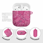 Australia Indigenous Pink Month AirPods Case Breast Cancer Aboriginal Dragonflies Ribbon - Aussie Hoodie