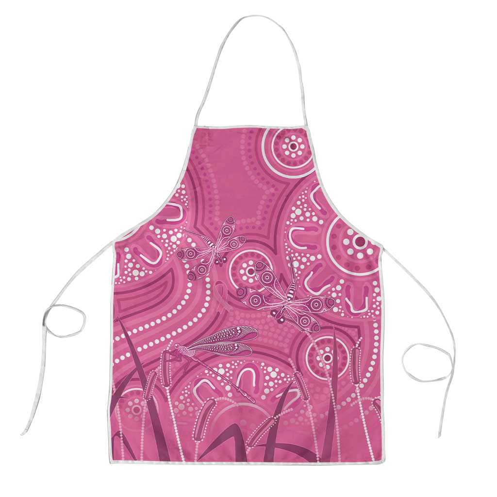 Australia Indigenous Pink Month Apron Breast Cancer Aboriginal Dragonflies Ribbon - Aussie Hoodie