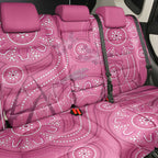 Australia Indigenous Pink Month Back Car Seat Cover Breast Cancer Aboriginal Dragonflies Ribbon - Aussie Hoodie