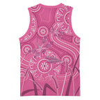 Australia Indigenous Pink Month Basketball Jersey Breast Cancer Aboriginal Dragonflies Ribbon - Aussie Hoodie
