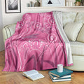 Australia Indigenous Pink Month Blanket Breast Cancer Aboriginal Dragonflies Ribbon - Aussie Hoodie