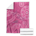 Australia Indigenous Pink Month Blanket Breast Cancer Aboriginal Dragonflies Ribbon - Aussie Hoodie