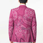 Australia Indigenous Pink Month Blazer Breast Cancer Aboriginal Dragonflies Ribbon - Aussie Hoodie