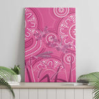 Australia Indigenous Pink Month Canvas Wall Art Breast Cancer Aboriginal Dragonflies Ribbon - Aussie Hoodie