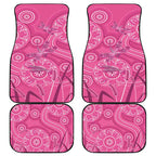 Australia Indigenous Pink Month Car Mats Breast Cancer Aboriginal Dragonflies Ribbon - Aussie Hoodie