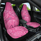 Australia Indigenous Pink Month Car Seat Cover Breast Cancer Aboriginal Dragonflies Ribbon - Aussie Hoodie