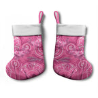 Australia Indigenous Pink Month Christmas Stocking Breast Cancer Aboriginal Dragonflies Ribbon - Aussie Hoodie